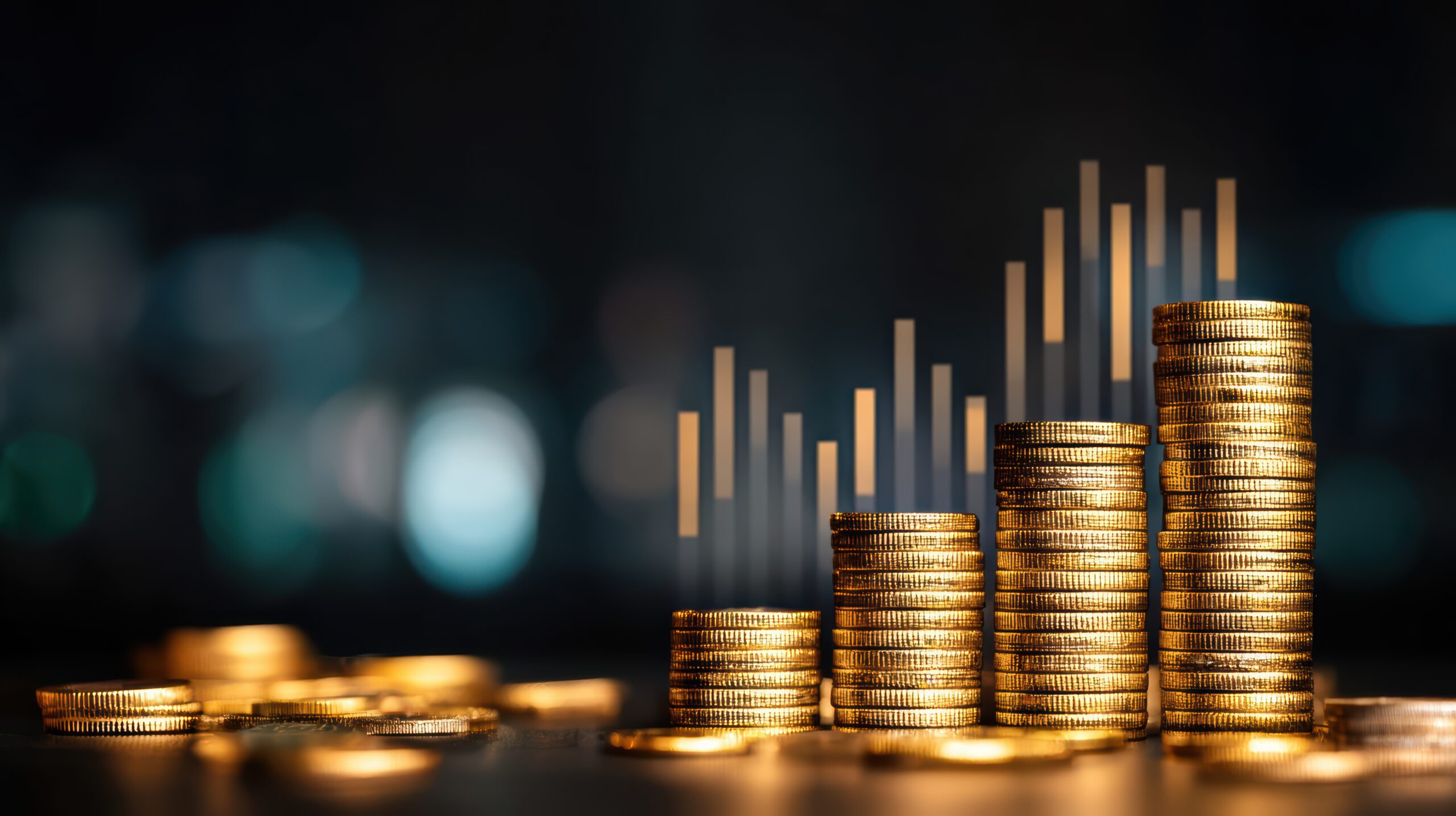 photo-hero-15 financial growth investment success with stacks gold coins